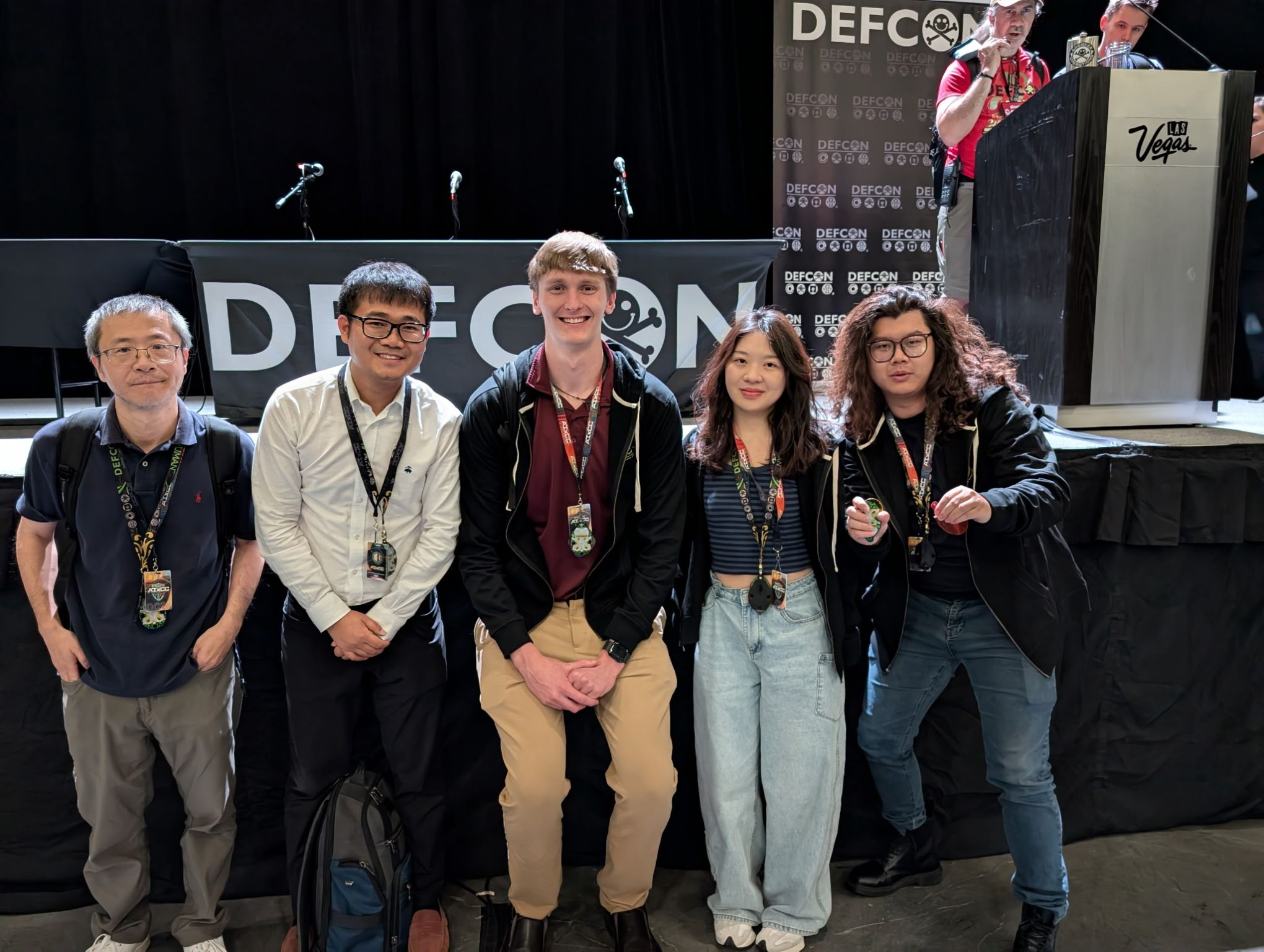 Fuzzing Brain team photo at DEF CON.
